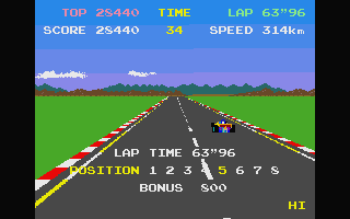 Pole Position atari screenshot